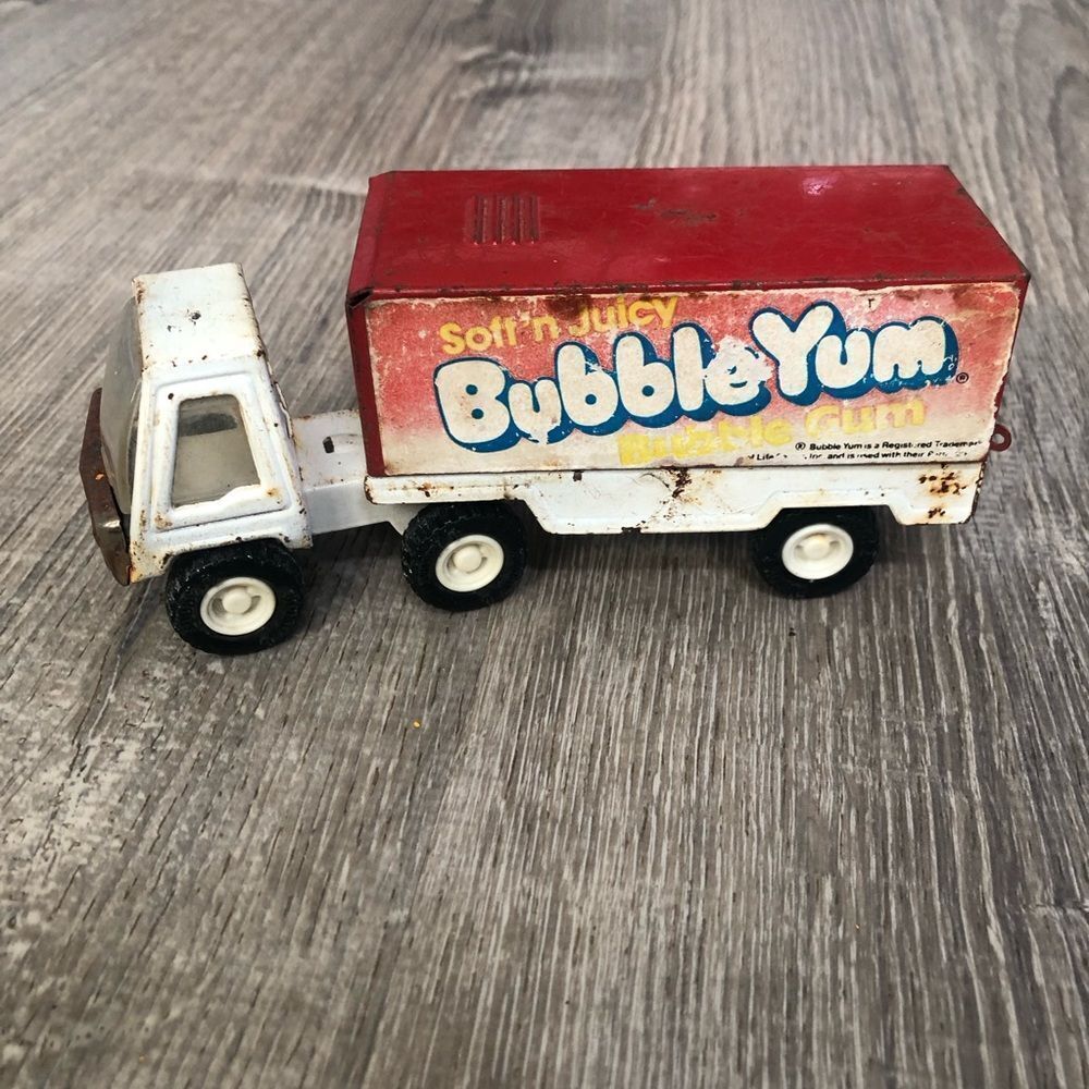 Vintage Buddy L Soft 'n Juicy Bubble Yum Bubble Gum Pressed Steel Toy Truck‎